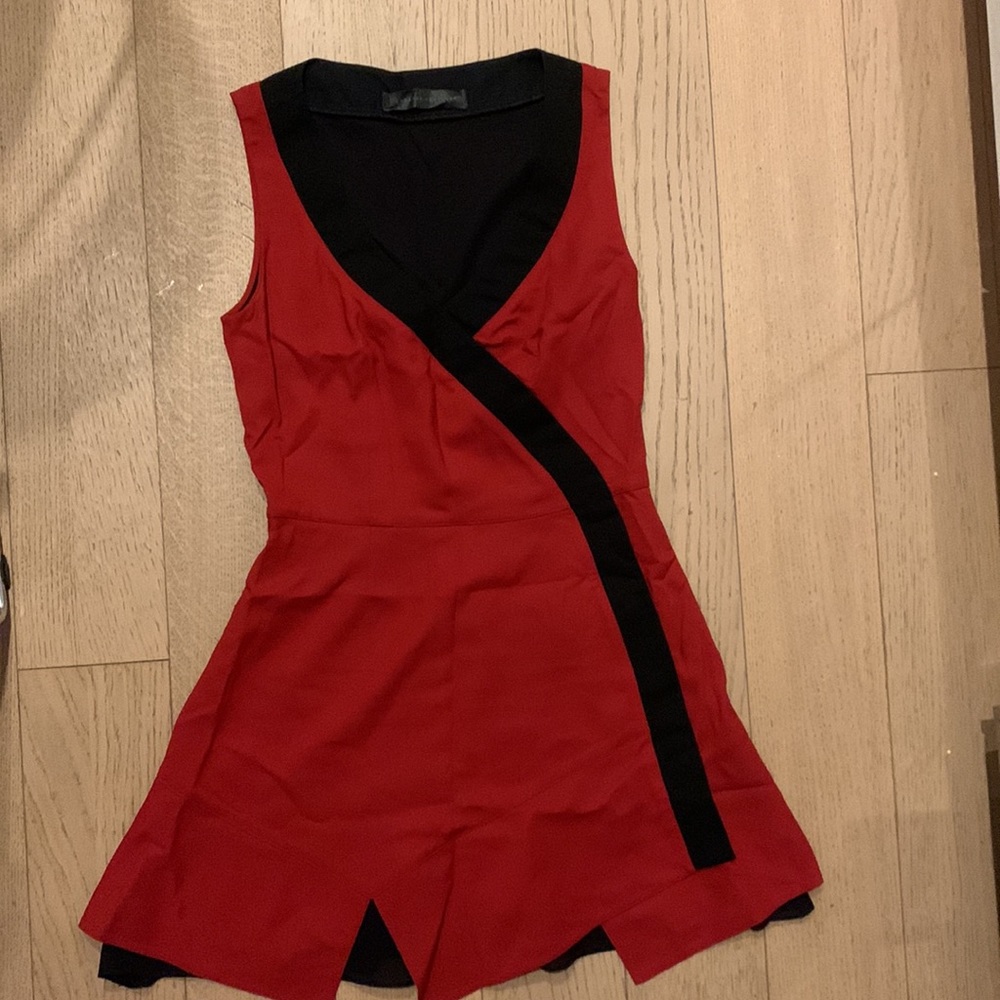 Proenza Schouler mini red silk dress